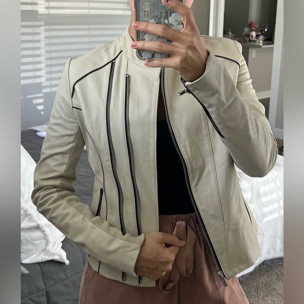 BCBG leather jacket